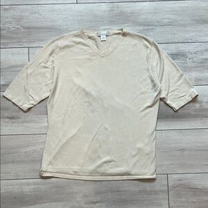 Talora silk blend cream knit top size XS
